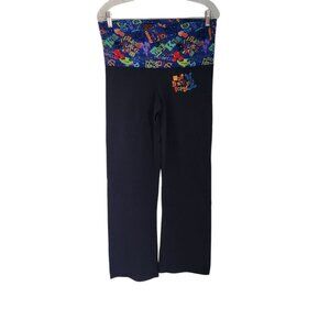 Disney Parks Walt Disney World Leggings Yoga‎ Pants Blue High Waist Medium EUC